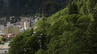 Cable cart ride in Juneau Alaska