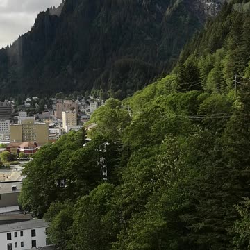 Cable cart ride in Juneau Alaska
