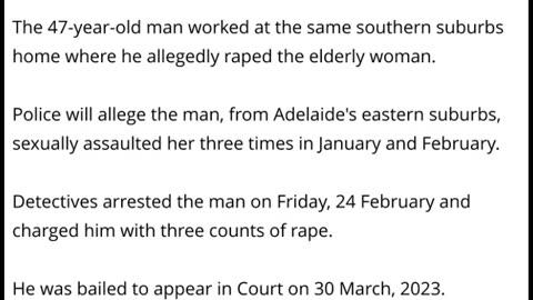 Elderly Woman Allegedly R*ped By Worker At Adelaide Aged Care Home 3 Times In The Past 2 Months