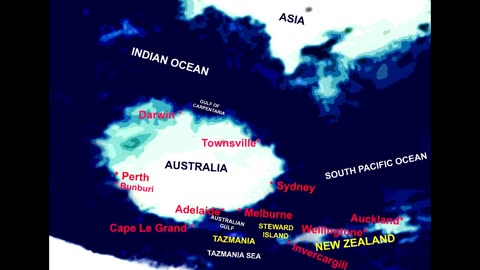 Australia and New Zealand on Plasma Moon