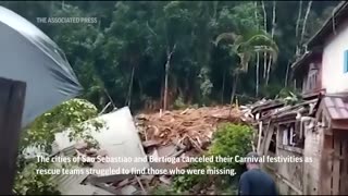 Mudslides kill several in southeast Brazil