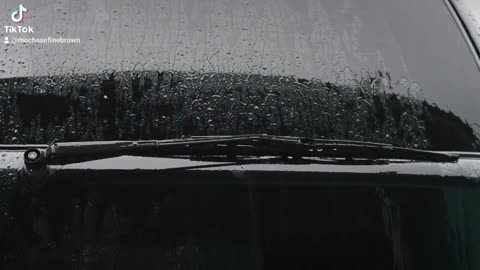 Rain and thunder visual with car