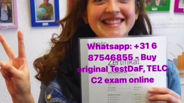 WhatsApp +31 6 87546855 Buy TESTDAF-DSH-DTZ Certificates Without Exams Online For Sale In Germany