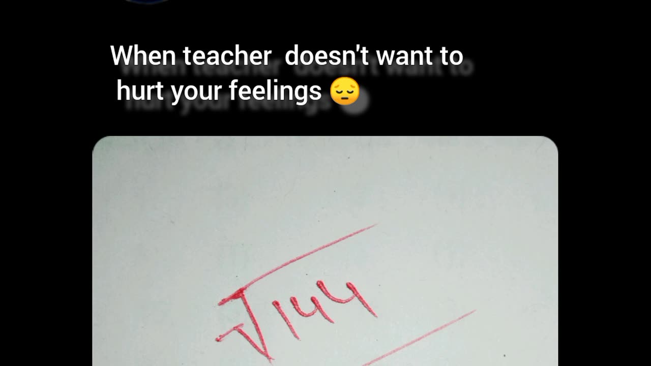 When teacher doesn't want to hurt you.....