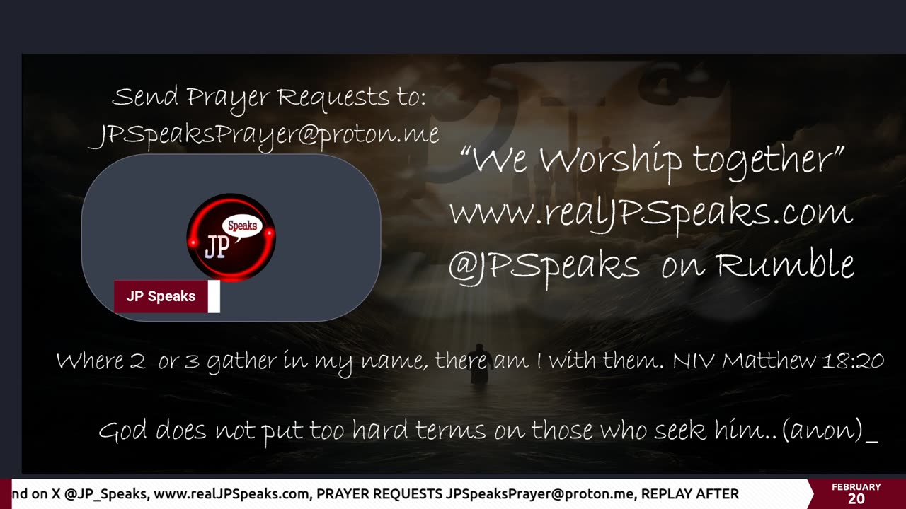 We Worship Together /w JP Speaks 02/20/2024