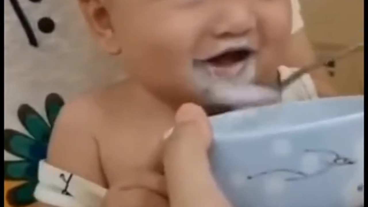 happy baby laughing