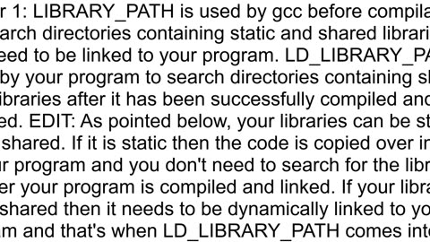 LD_LIBRARY_PATH vs LIBRARY_PATH