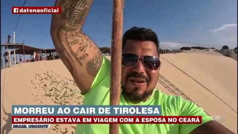 Morreu ao cair de tirolesa