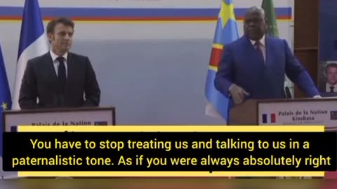 Congo President shuts down Macron at a press conference