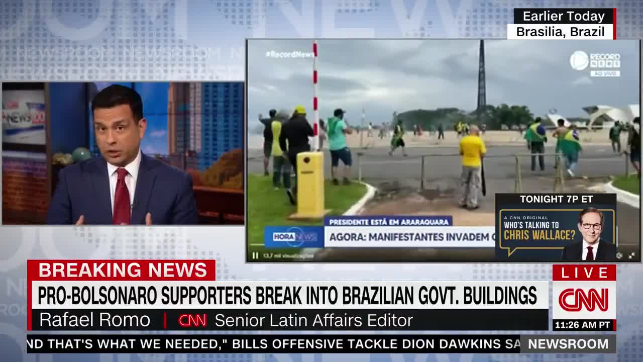 🤣 CNN comparing what happened in Brazil to January 6th protests in the USA.