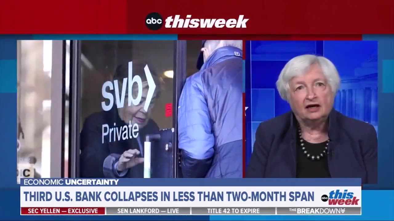 Treasury Secretary Janet Yellen was asked if she still thinks that the banking system is strong