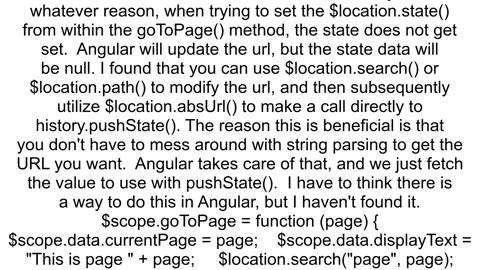 Angular locationstate vs historypushState behavior