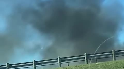 Video shows #smoke rising and debris littering a