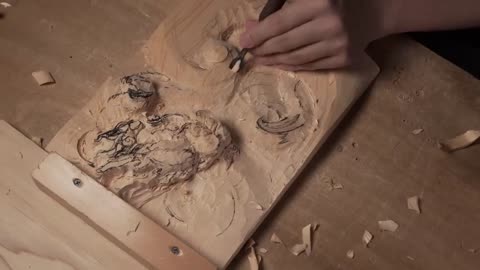 Wood Carving Dragon| To use technic of Japanese traditional wood carving| Woodworking