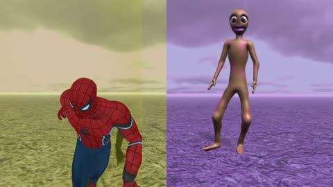 Wrong colour challenge dance spider man dance VS dame tu cosita challenge