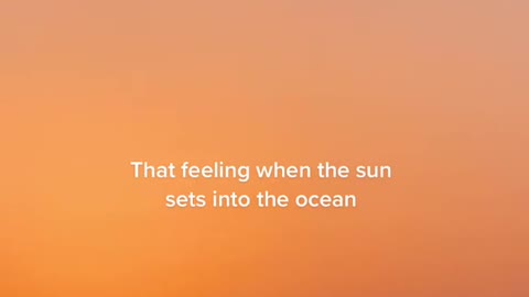 That feeling when the sun sets into the ocean