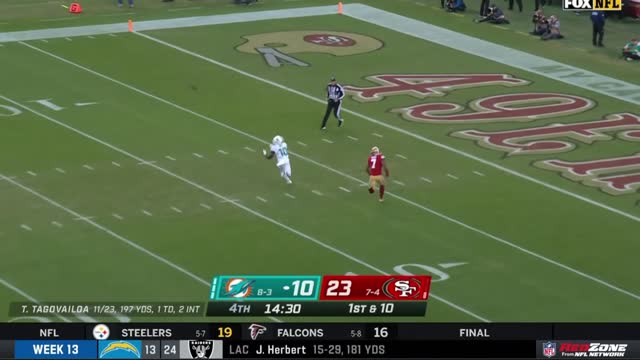 Tua Tagovailoa hits Tyreek Hill for TD vs. 49ers