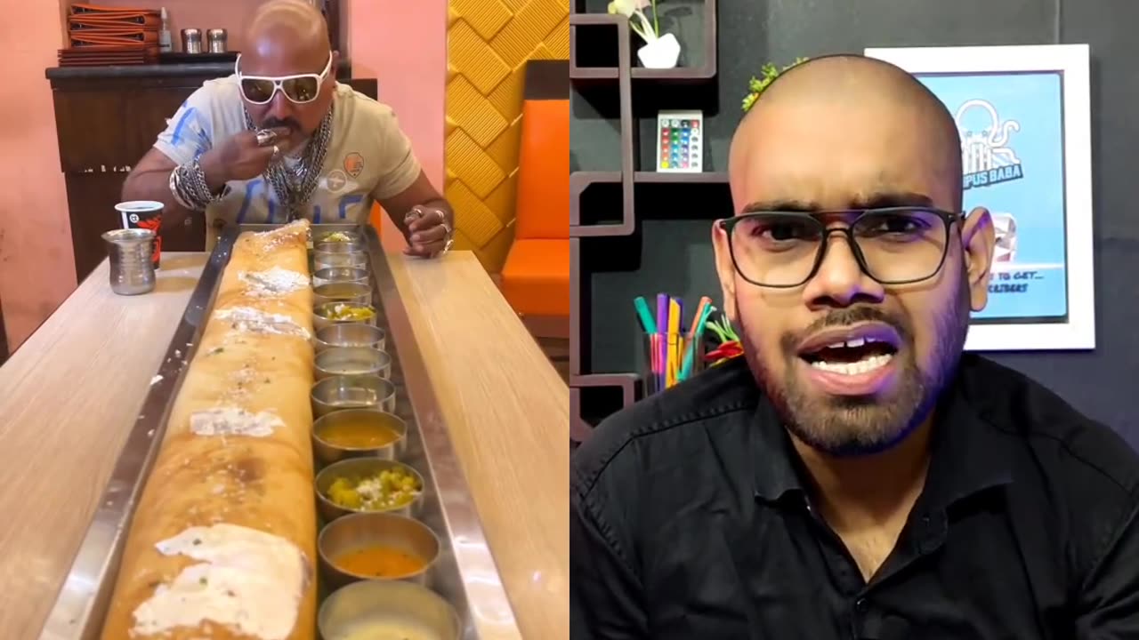 Big dosa eating by a men