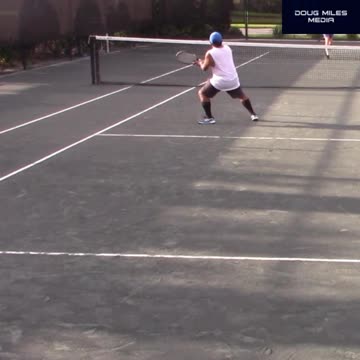 LOB IT OVER HIS HEAD FOR THE WINNER!