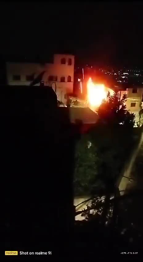 Bulldozer destroyed by Palestinians in the West Bank