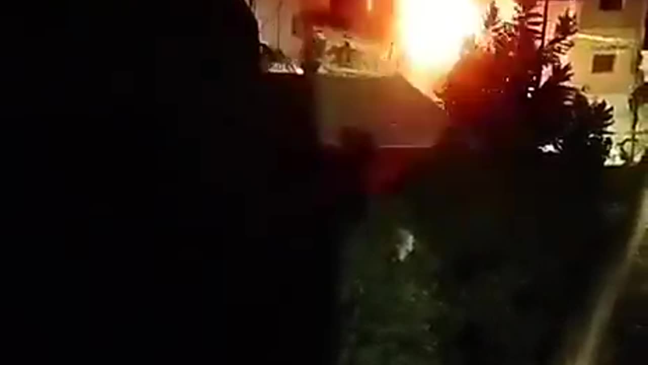 Bulldozer destroyed by Palestinians in the West Bank
