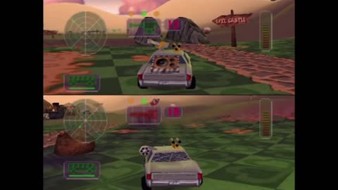 Vigilante 8 Two Player Cooperative Mode - Super Dreamland 64 (Actual N64 Capture)
