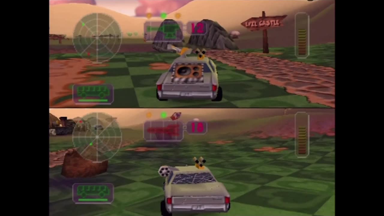 Vigilante 8 Two Player Cooperative Mode - Super Dreamland 64 (Actual N64 Capture)