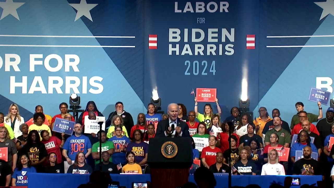 Biden's Latest Message: "Really Proud About Being RE-ELECTED The Most Pro-Union President In History"