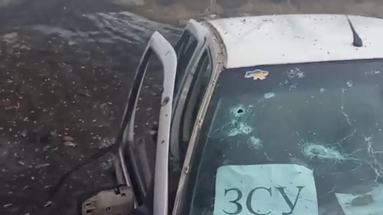 Destroyed convoy of AFU vehicles near Bakhmut