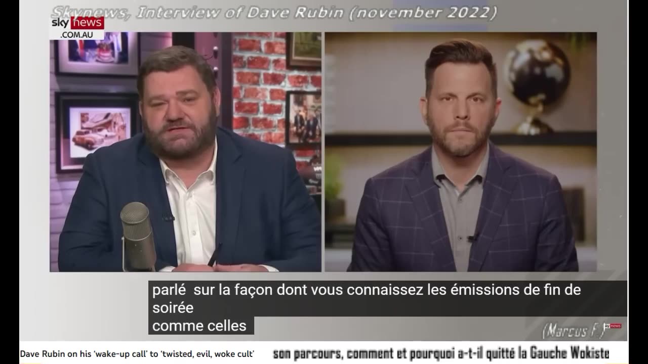 Dave Rubin a échappé à l'idéologie Woskiste - Interview de Skynews (Nov2022 - Vostfr)