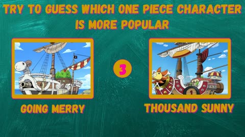 One Piece Characters Popularity Quiz - Which Character is More Popular