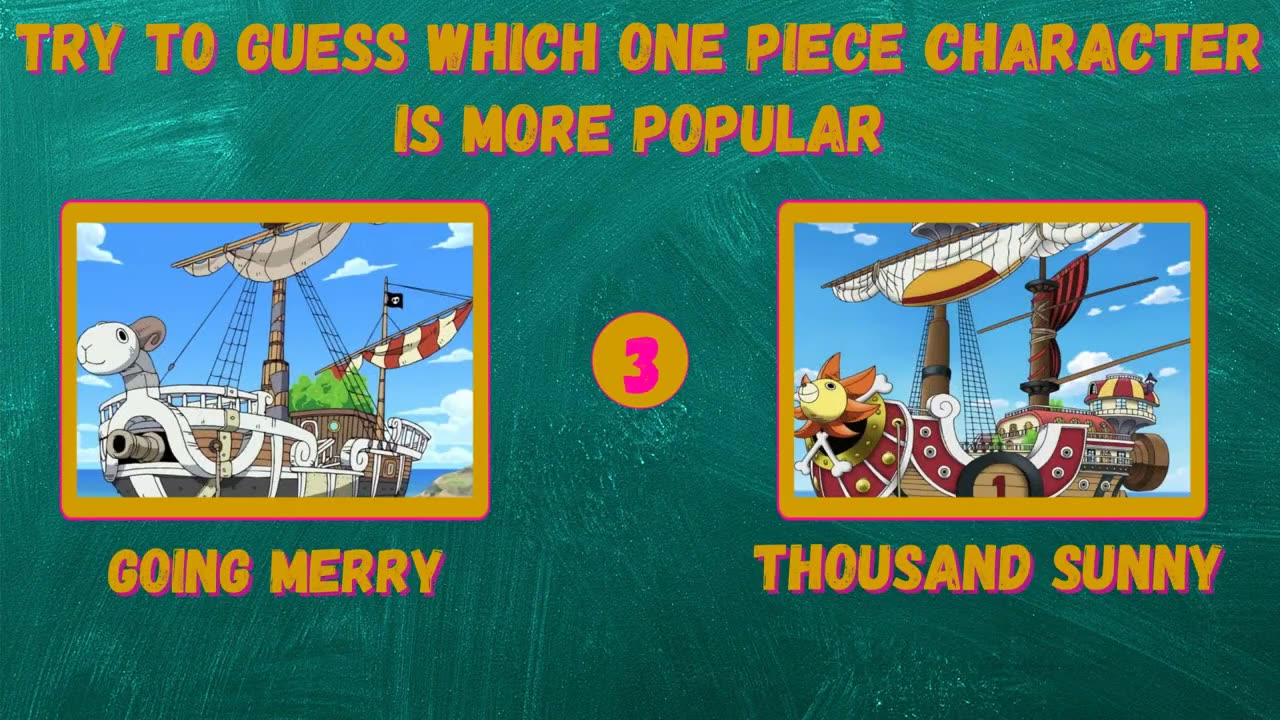 One Piece Characters Popularity Quiz - Which Character is More Popular