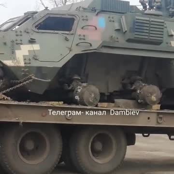 Captured Ukrainian BTR-4 somewhere near Tula