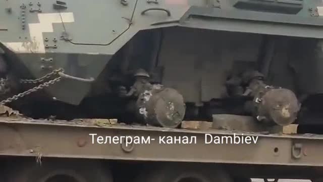 Captured Ukrainian BTR-4 somewhere near Tula
