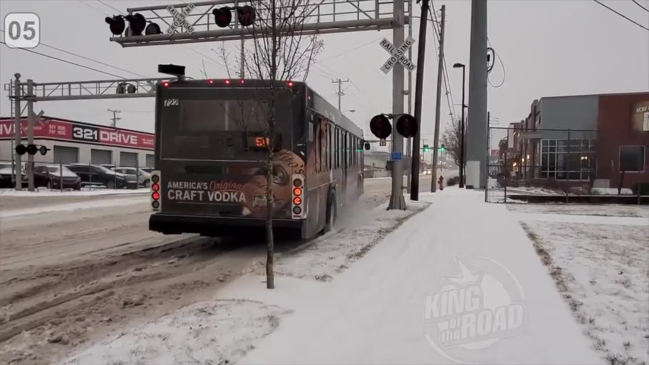 Car ice Sliding crash & spin outs 2021. Black ice and Icy road. Winter weather.