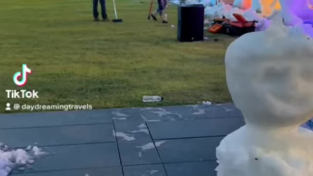 Ice Sculptures at Gwanghwamun Square in Seoul