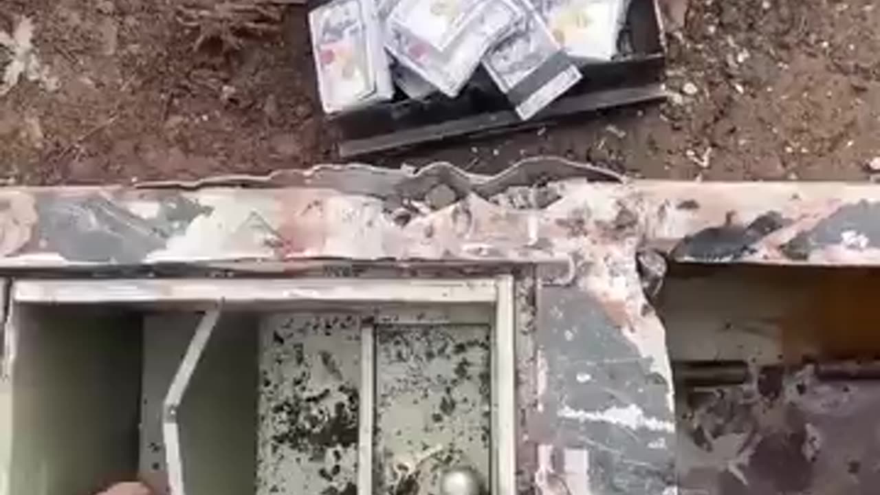 Steel safe found buried in the ground, look at what was inside