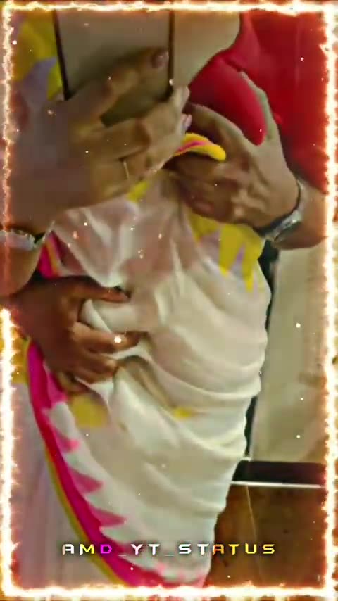 Sexy Girl in Saree Boob Press