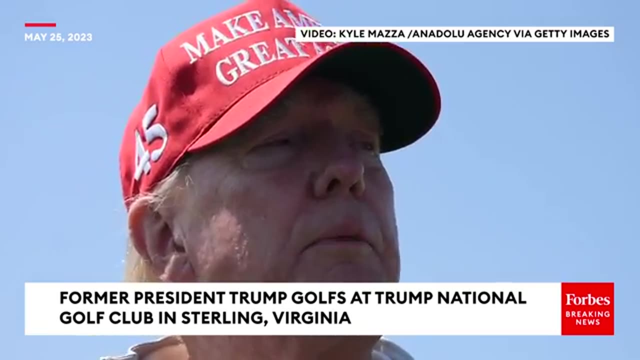 WATCH- Trump Gives Blunt Take On DeSantis Running For President While On The Golf Course