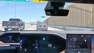 Tesla Full Self Driving Beta 11.4.2 Freeway Interchange Merge