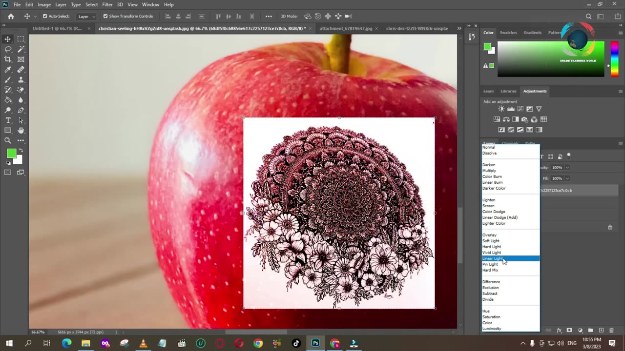 How to Use Blending Modes Photoshop Beginner Class 10 #OnlineTrainingsWorld