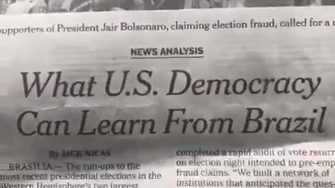 New York Times headline of Brazil uprising.