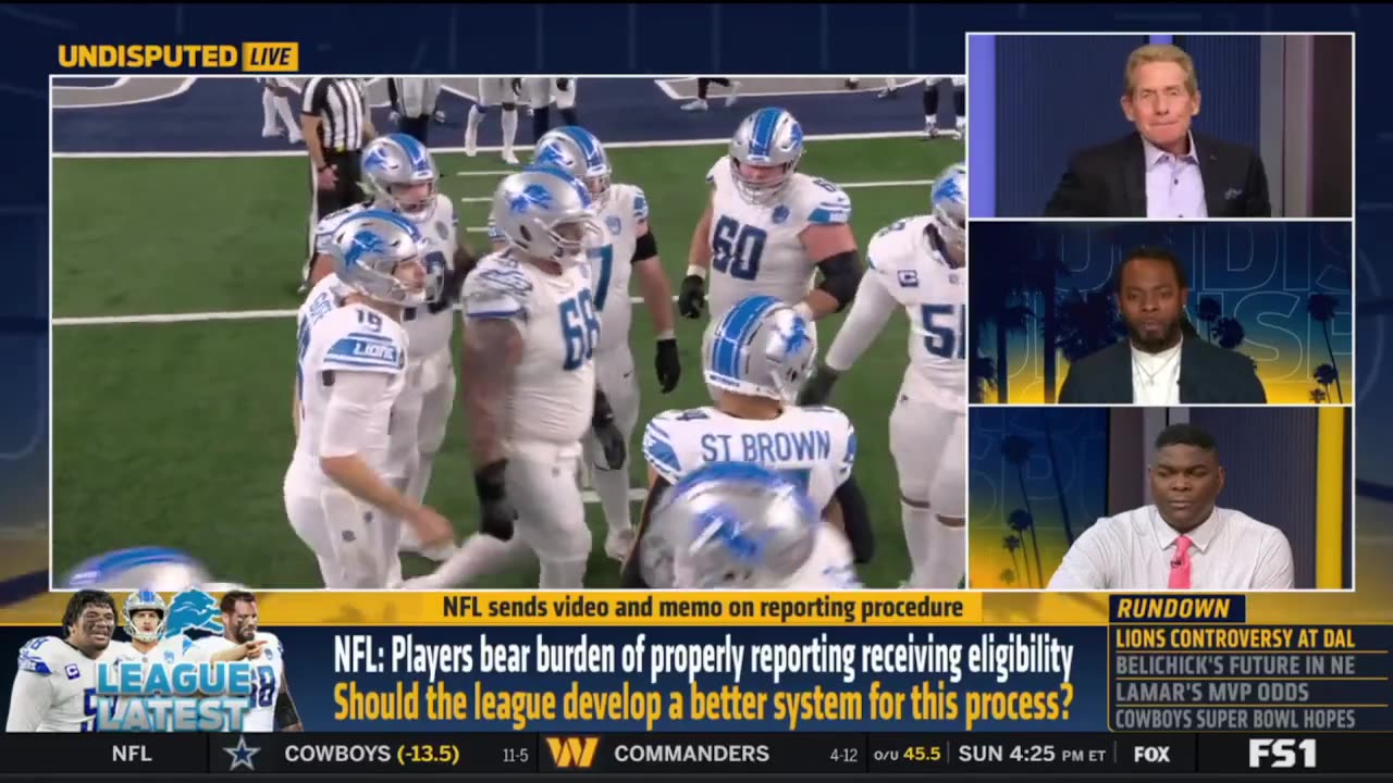 UNDISPUTED Skip Bayless react NFL Players bear burden of properly reporting receiving eligibility
