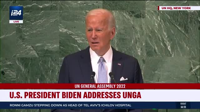 🔴 U.S. President Joe Biden delivers remarks at the United Nations General Assembly 2022