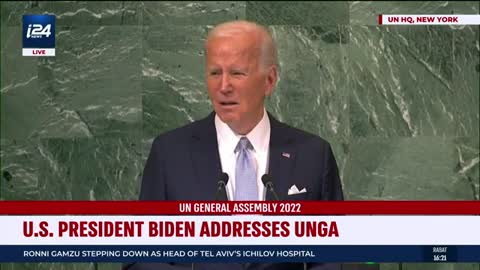 🔴 U.S. President Joe Biden delivers remarks at the United Nations General Assembly 2022