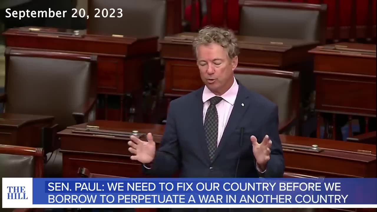 RAND PAUL CHASTISES UKRAINE AID IN GOVERNMENT SPENDING PLAN, PUTS LEADERSHIP 'ON NOTICE'