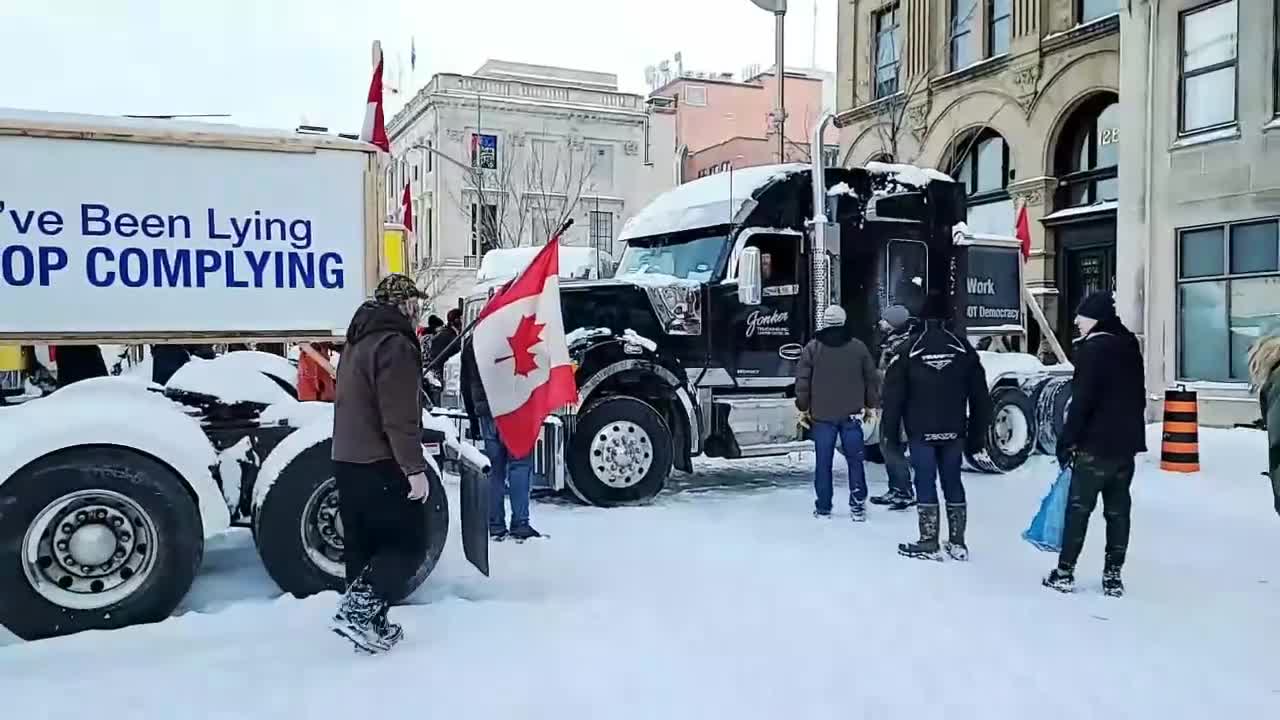 Peaceful Truckers Peacefully Leaving