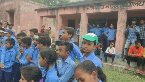 Our children Preparation of National Anthem of india