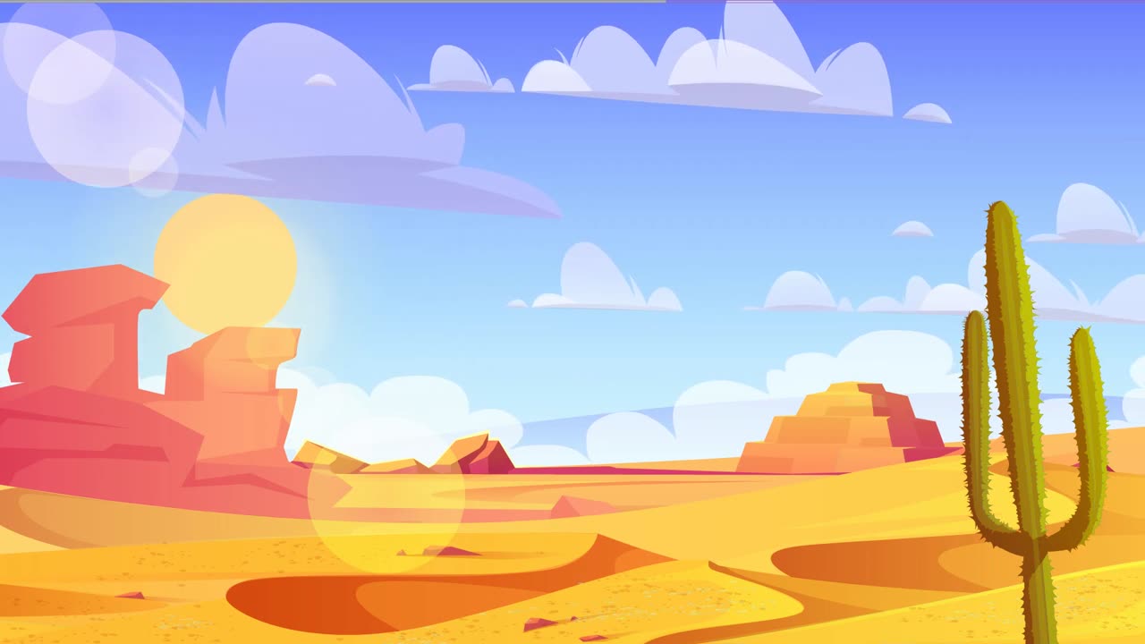 Desert_Scenery_-_Cartoon_Free_Background_Loop