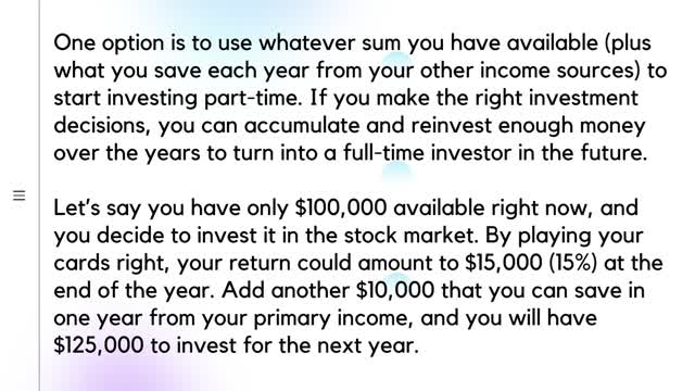 Can Investing Be a Full-Time Job? Things to Consider